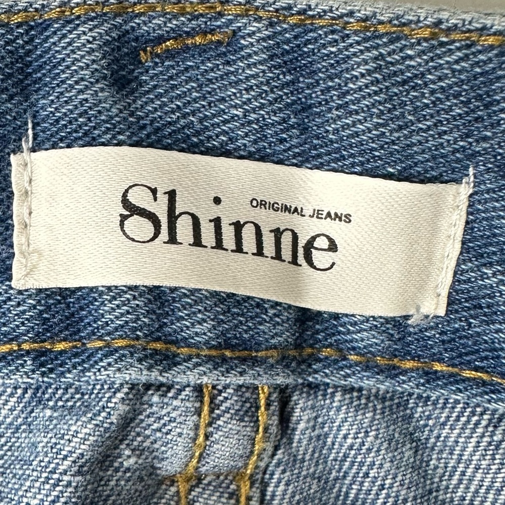 Shinne Classic Blue Women's Straight Leg cutout Jeans size medium - Picture 4 of 8